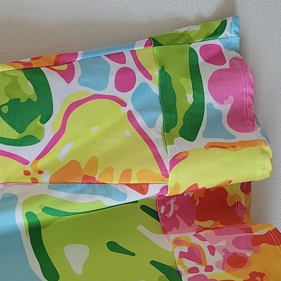 Allie Burke Floral Print Flounce 1/4 Zip Golf Dress Short Size SMALL - Picture 5 of 7